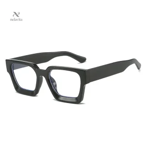 Lunettes homme rectangulaires noires – Monture épaisse tendance rétro pour un style affirmé