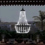 Éclairage extérieur élégant en cristal pour occasions spéciales
