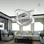Éclairage LED élégant à cristaux pour un intérieur raffiné