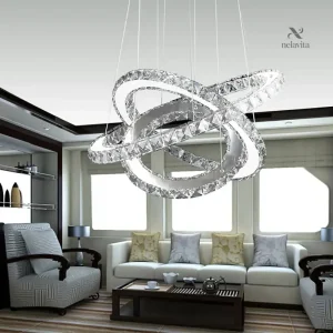 Éclairage LED élégant à cristaux pour un intérieur raffiné