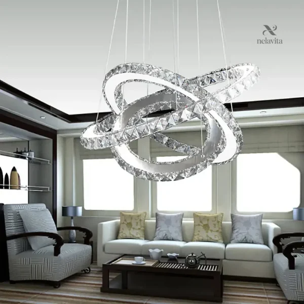 Éclairage LED élégant à cristaux pour un intérieur raffiné