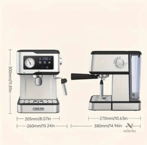 Machine à café expresso professionnelle 20 bars avec écran LED