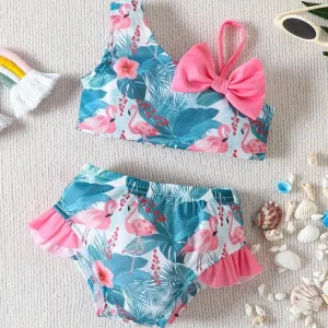 Maillot de bain fille deux pièces – Bikini fun imprimé donuts colorés