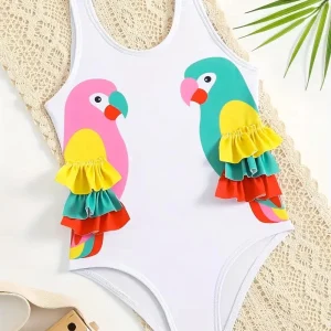 Maillot de bain fille une pièce blanc – Simple, élégant et confortable pour l’été