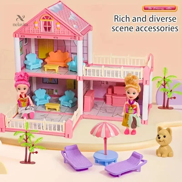 maison-de-poupees-xxl-a-3-etages-avec-meubles-et-figurine-h7gjq8-1 Maison de poupées XXL à 3 étages avec meubles