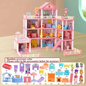 Ensemble de jeu complet avec mobilier et personnages
