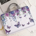 Housse fleurie pour PC 13 à 15 pouces avec motif papillons