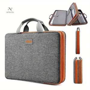 Mallette rigide pour ordinateur portable  Sacoche de rangement étanche avec double fermeture éclair et poches organisées