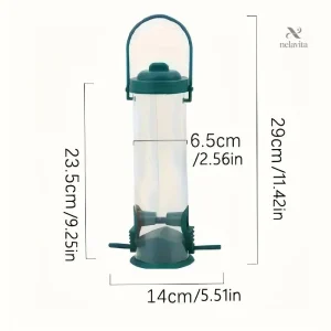 Mangeoire suspendue pour oiseaux sauvages, design transparent
