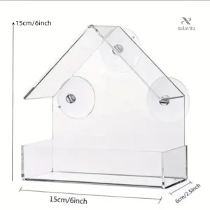 Mangeoire transparente à fixer sur une vitre