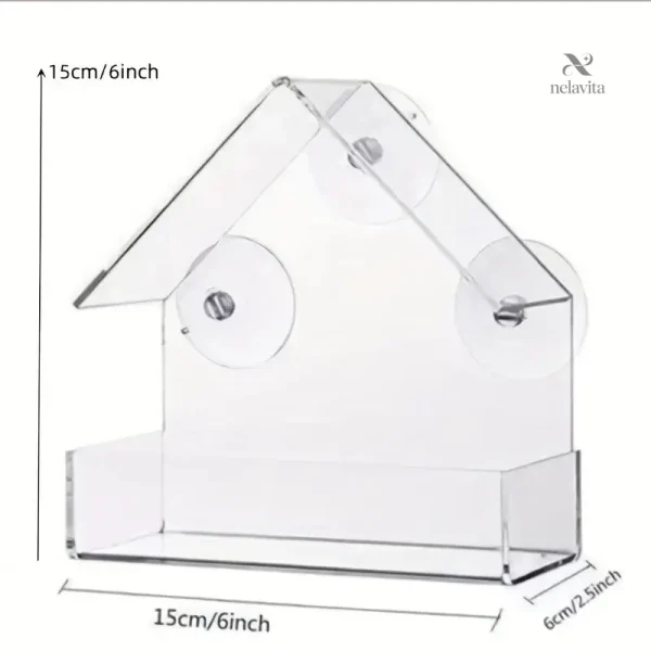 Mangeoire transparente à fixer sur une vitre