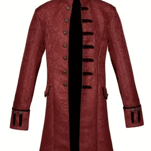 Manteau fantaisie homme gothique – Veste longue brocart style victorien et steampunk