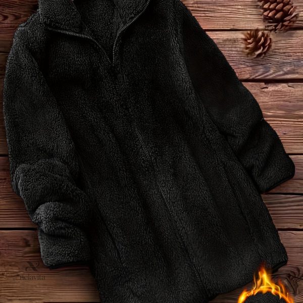 Manteau chaleureux en fausse fourrure pour l'hiver