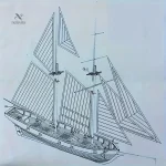 Maquette navire en bois, design élégant et authentique