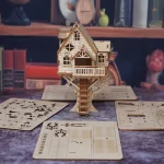 Maquette en bois de maison dans les arbres en kit 3D