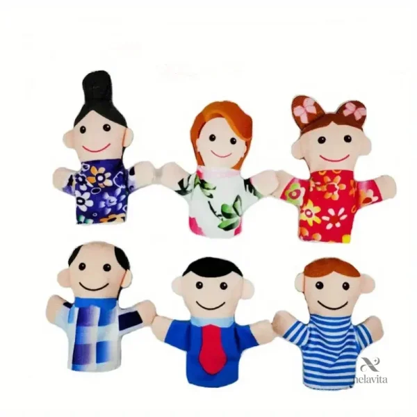 Marionnettes à doigt en peluche pour théâtre d'enfants