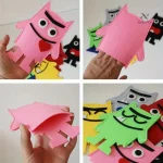 Marionnettes Émotions en feutrine colorée pour jeu éducatif