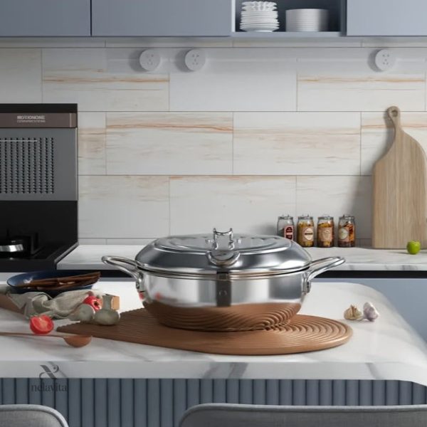 Marmite de cuisson en acier inox, parfaite pour des plats savoureux