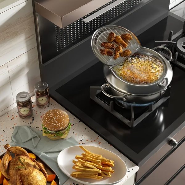 Accessoire de cuisine en inox pour friture authentique