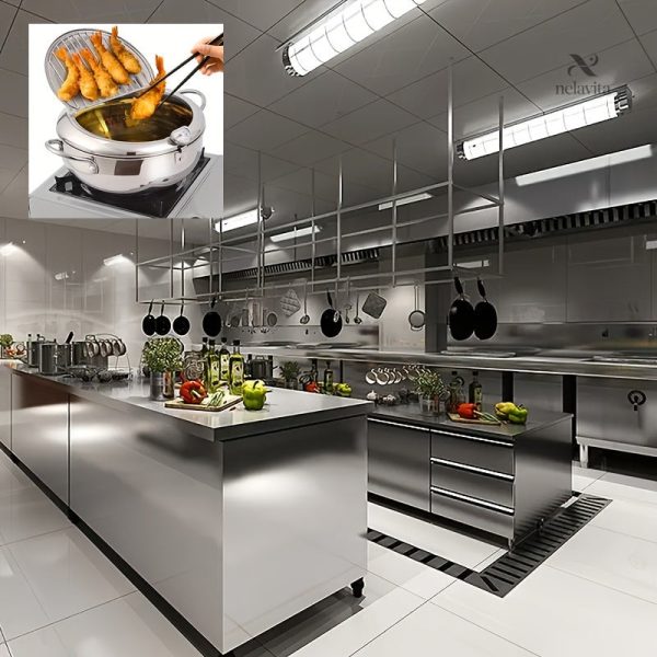 Marmite avec thermomètre pour contrôler la température de cuisson