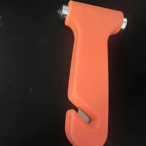Marteau de sécurité voiture 2-en-1 : brise-vitre et coupe-ceinture