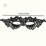 Masque vénitien en dentelle noire pour femme