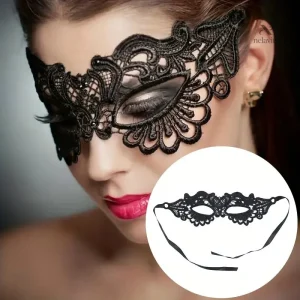 Masque en dentelle noire, parfait pour le carnaval