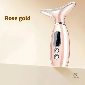 Masseur Électrique Visage et Cou – Appareil Anti-Âge Chauffant à Microvibrations pour Raffermir et Lifter la Peau