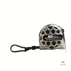 Mètre ruban en acier inoxydable – Outil manuel de mesure avec clip et mousqueton