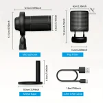 Filtre anti-pop intégré, microphone USB pour enregistrements clairs