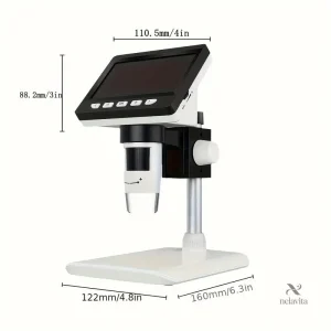 Microscope Numérique avec Écran LCD – Grossissement Haute Précision pour Analyses et Observations de Laboratoire
