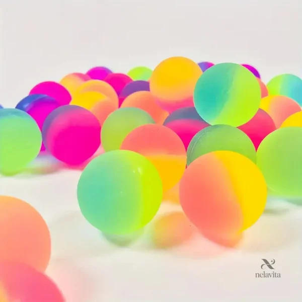 Jouet amusant : mini balles rebondissantes multicolores