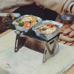 Grille portable idéale pour le camping et les repas en extérieur