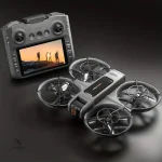 Drone de Course avec Caméra HD, design orange dynamique