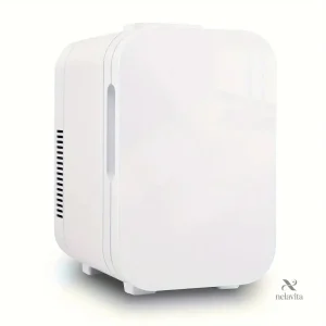 Mini Frigo Design Noir et Blanc 10L – Réfrigérateur Portable Silencieux pour Boissons, Soins ou Bureau