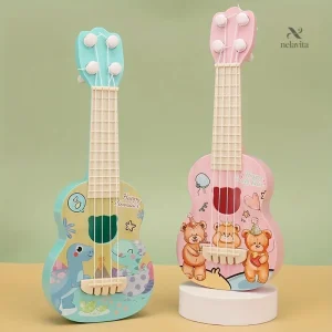 Mini Guitare Enfant "Little Bear" – Jouet Musical à Cordes, Éveil Musical & Design Mignon avec Oursons