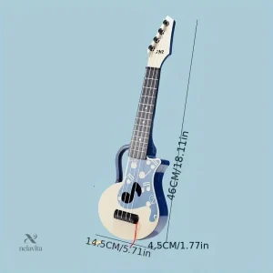Mini Guitare Jouet Enfant 46 cm – Instrument à Cordes Ludique pour Éveil Musical, Design Coloré & Léger