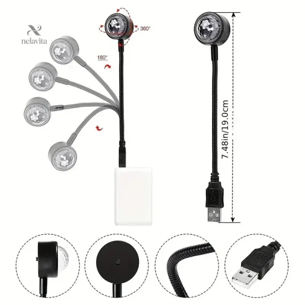 Projecteur LED pour voiture, idéal pour les fêtes