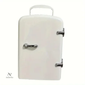 Mini Réfrigérateur Rose Rétro 4L – Compact et Portable avec Poignée – Idéal Maquillage, Boissons & Bureau