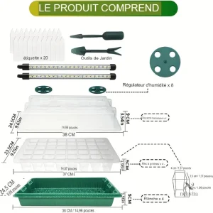 Mini-serre de germination avec éclairage LED pour semis rapides