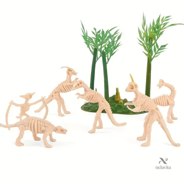 Squelettes de dinosaures en plastique pour décoration créative