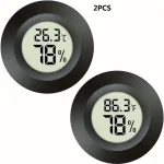Mini thermomètre hygromètre numérique rond pour intérieur
