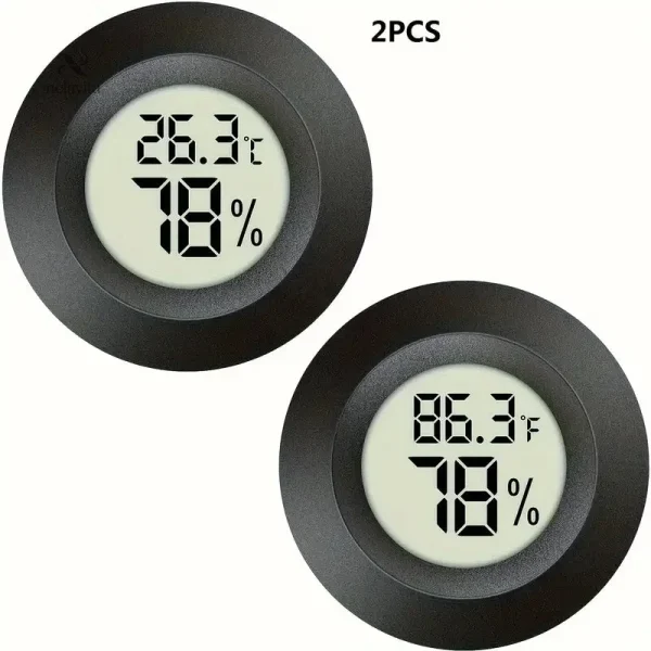 Mini thermomètre hygromètre numérique rond pour intérieur