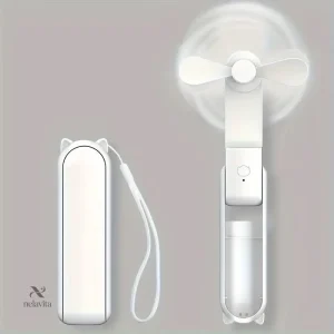 Mini Ventilateur USB Portable Pliable – Design Oreilles de Chat, Rechargeable et Silencieux