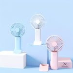 Ventilateur de poche léger avec support pour téléphone