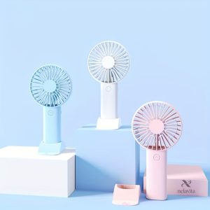 Ventilateur de poche léger avec support pour téléphone
