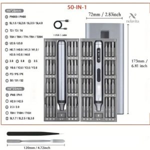 Mini Visseuse Électrique Rechargeable en Alliage d’Aluminium – Outil de Précision Portable