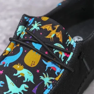 Chaussures noires faciles à enfiler pour garçons actifs