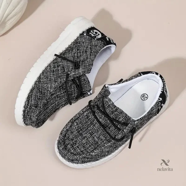 Mocassins sans lacets pour enfant en coloris gris