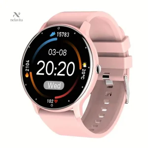 Montre connectée femme élégante – Bracelet silicone et écran tactile multifonction